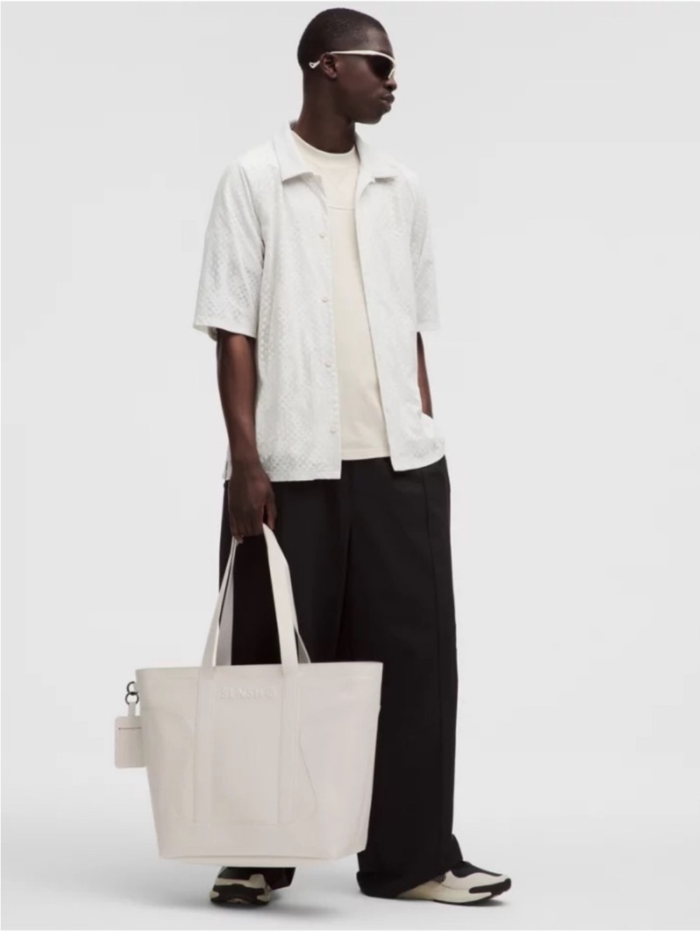 Lululemon Cactus Leather Tote White 25L Work Bag NWT Vegan Structured + Dust Bag - Picture 3 of 10